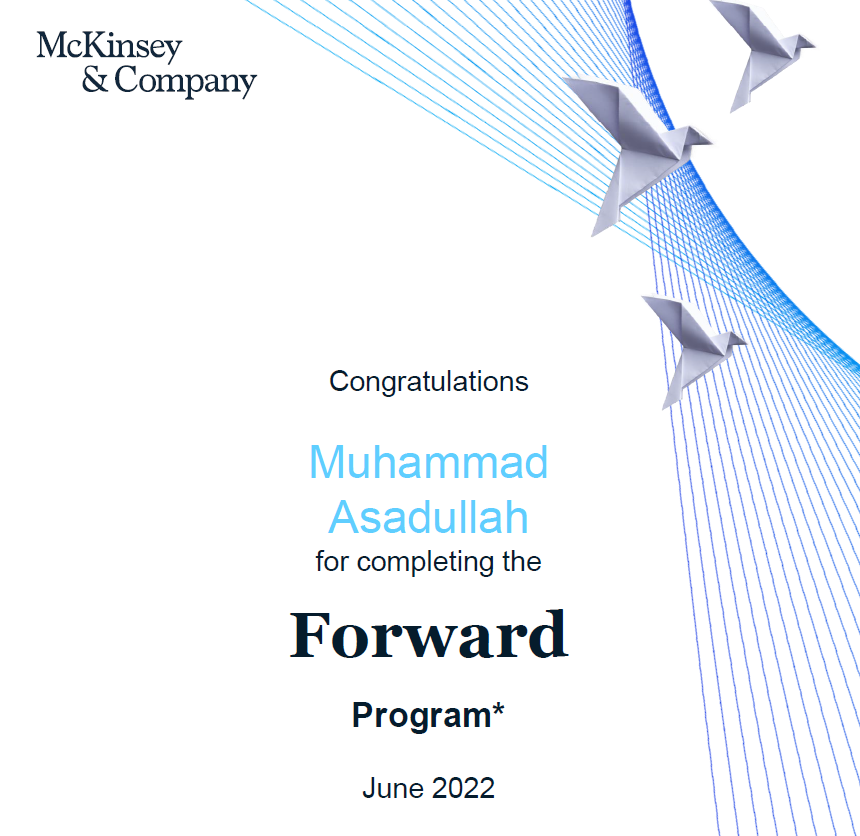 McKinsey Forward Graduation Certificate 1